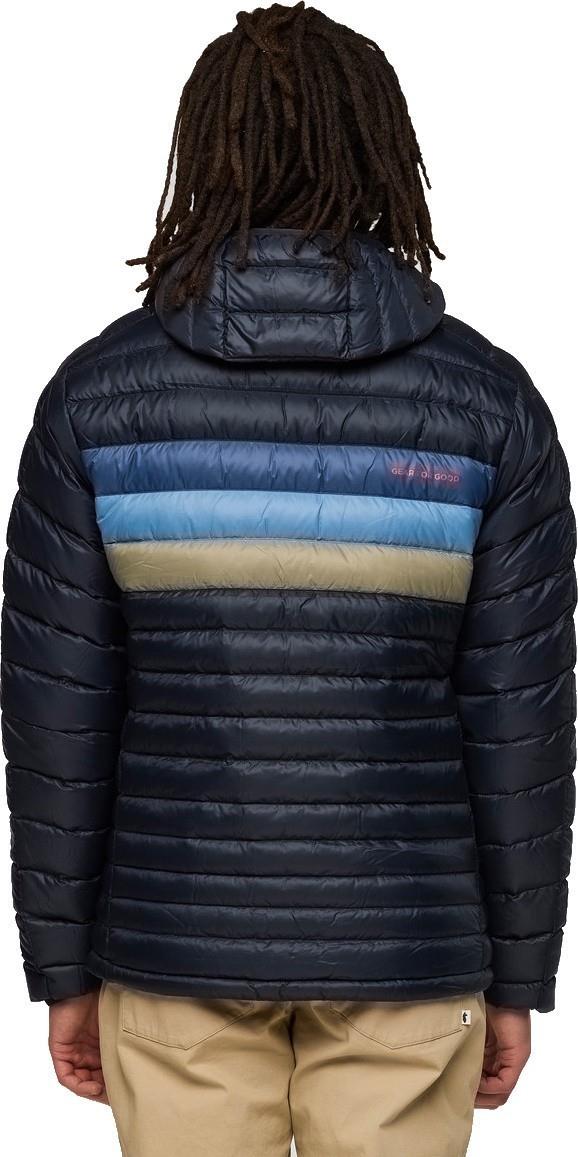 Fuego Down Hooded Jacket - Mens - carbon stripes 1