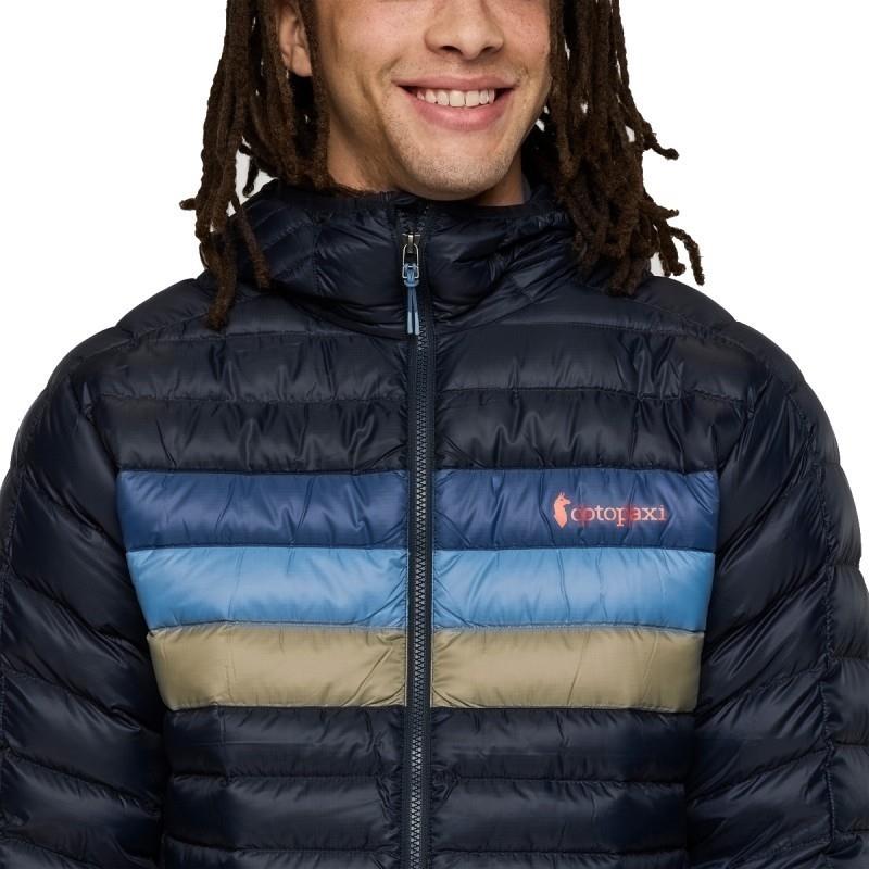 Fuego Down Hooded Jacket - Mens - carbon stripes 1