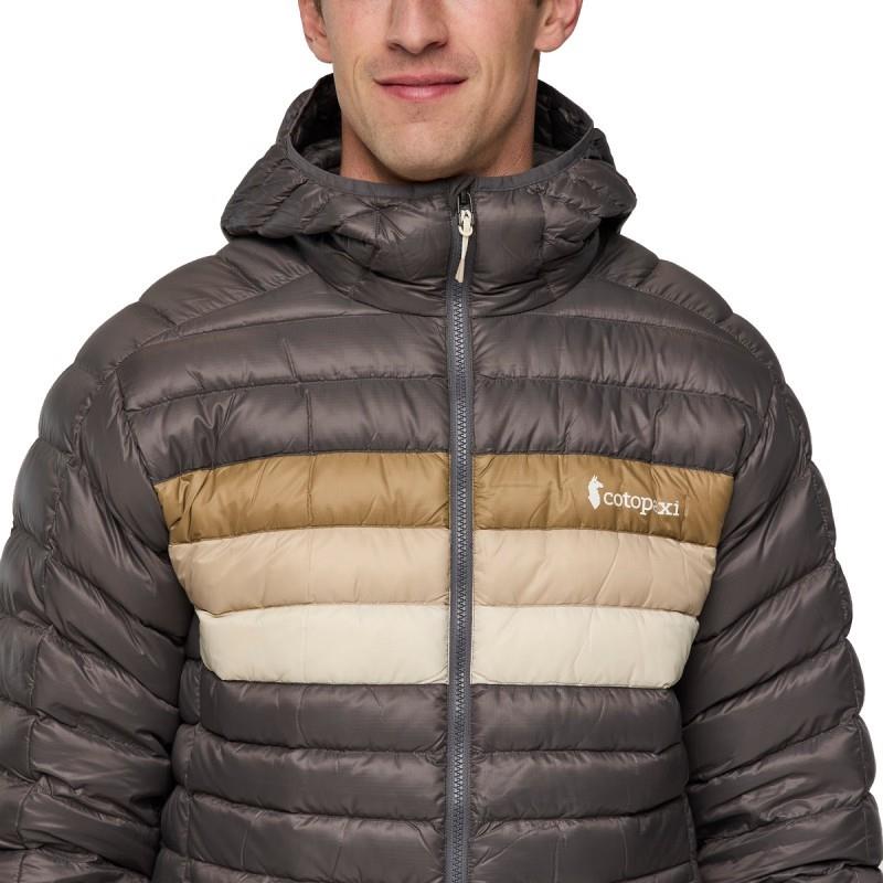Fuego Down Hooded Jacket - Mens - cinder stripes 1