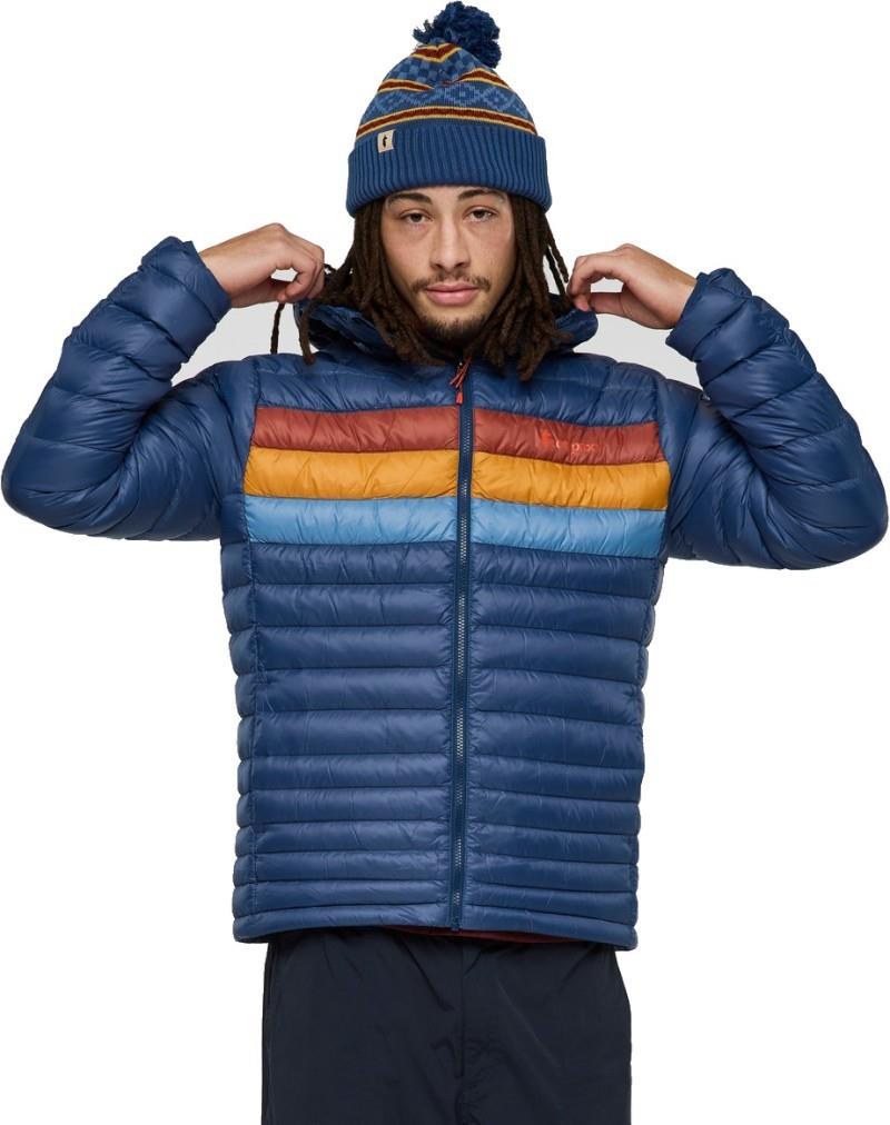 Fuego Down Hooded Jacket - Mens - deep sea stripes 1