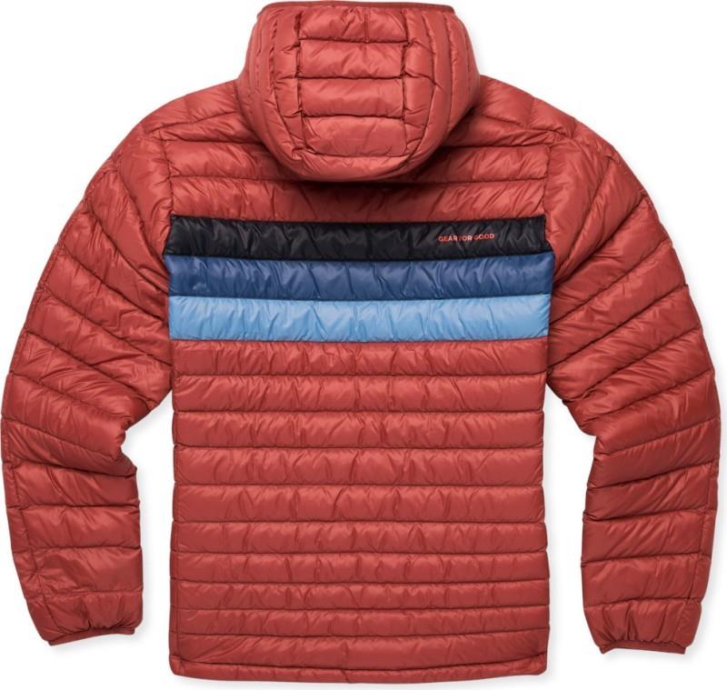 Fuego Down Hooded Jacket - Mens - nutmeg stripes 1