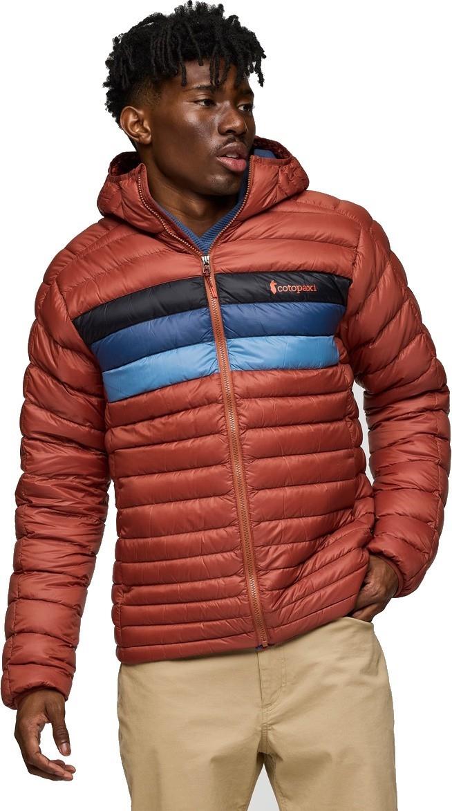 Fuego Down Hooded Jacket - Mens - nutmeg stripes 1