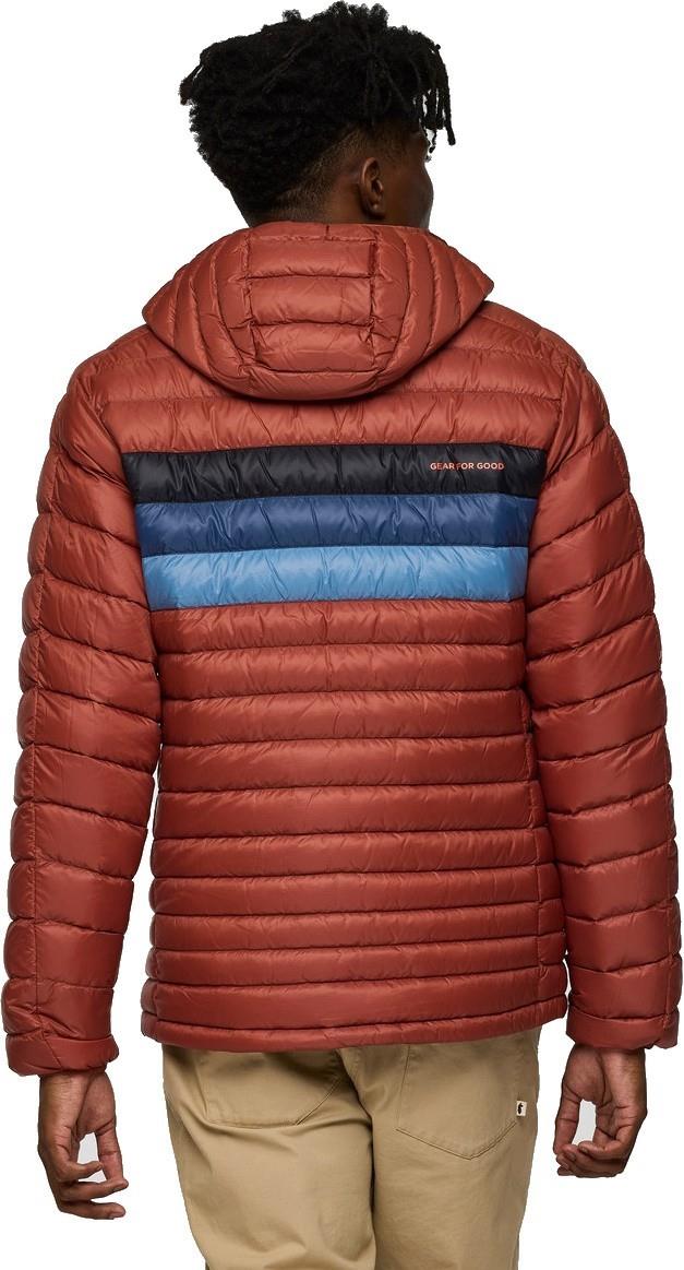 Fuego Down Hooded Jacket - Mens - nutmeg stripes 1