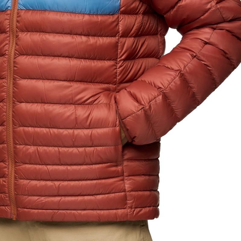 Fuego Down Hooded Jacket - Mens - nutmeg stripes 1