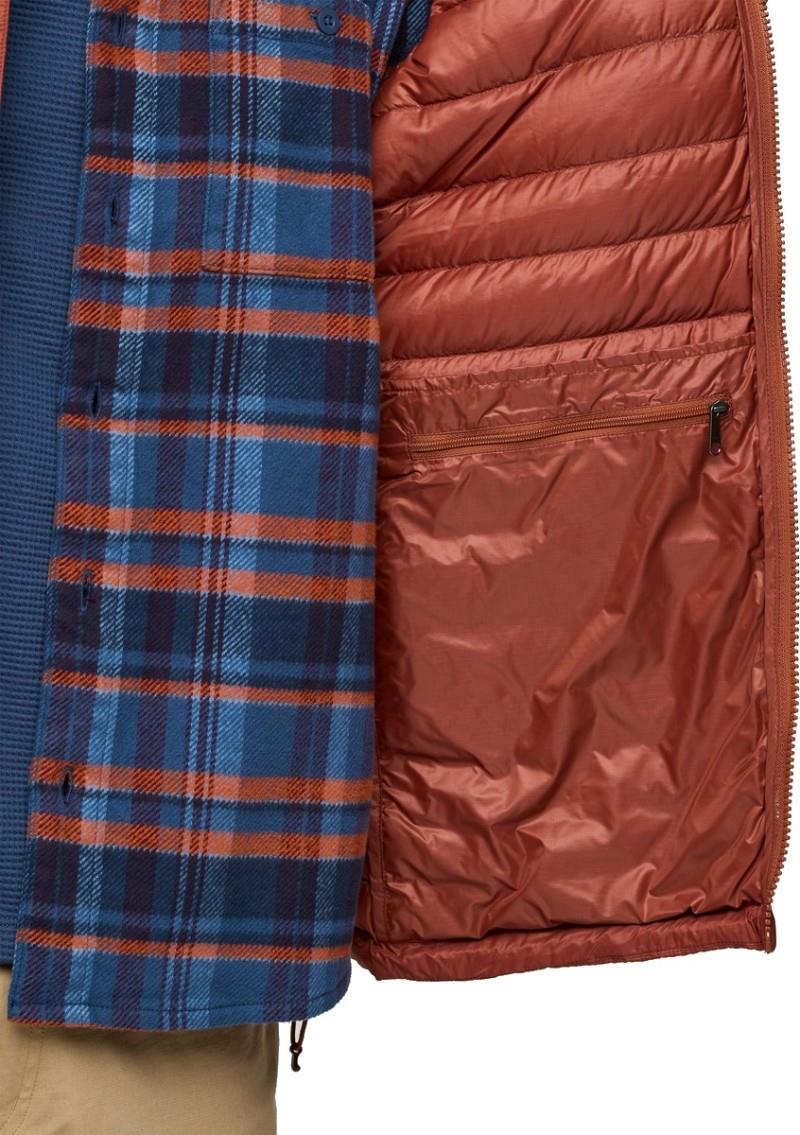 Fuego Down Hooded Jacket - Mens - nutmeg stripes 1