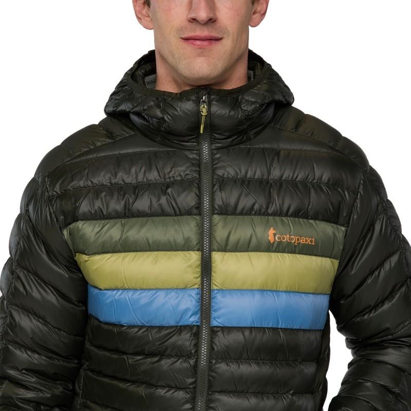 Fuego Down Hooded Jacket - Mens - woods stripes 1