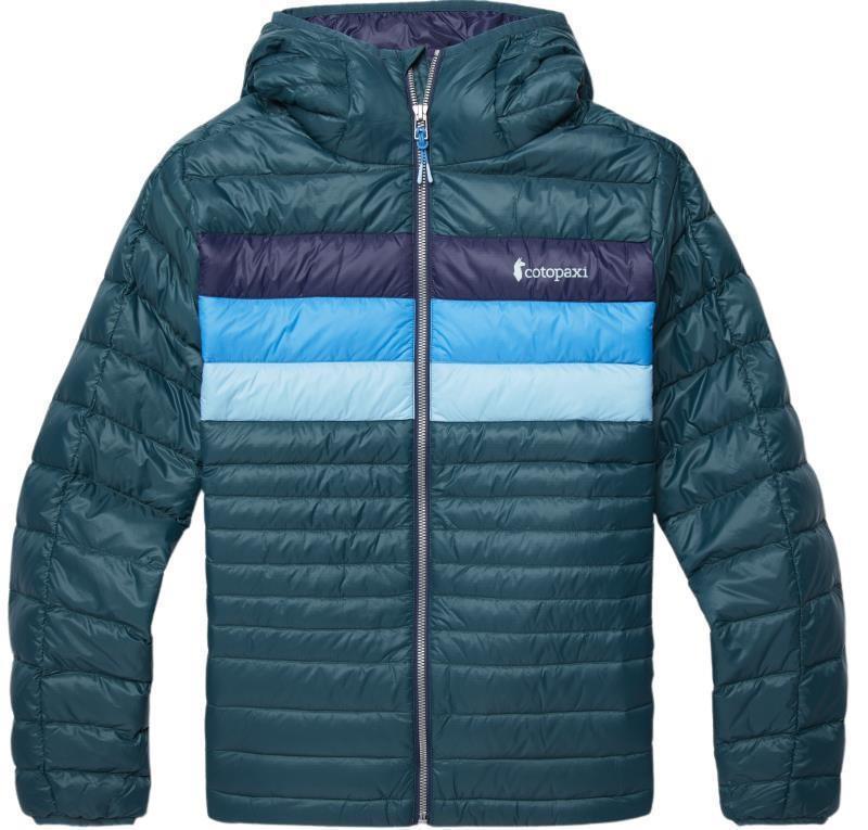 Fuego Down Hooded Jacket - Womens - Deep Ocean Stripes 1