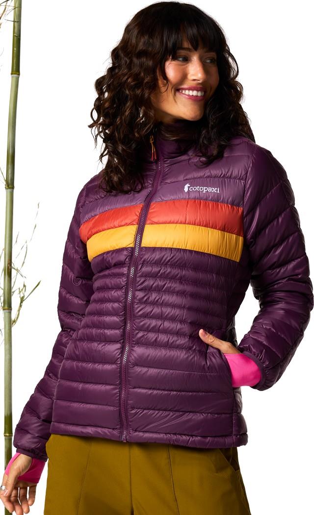 Fuego Down Hooded Jacket - Womens - acai stripes 1