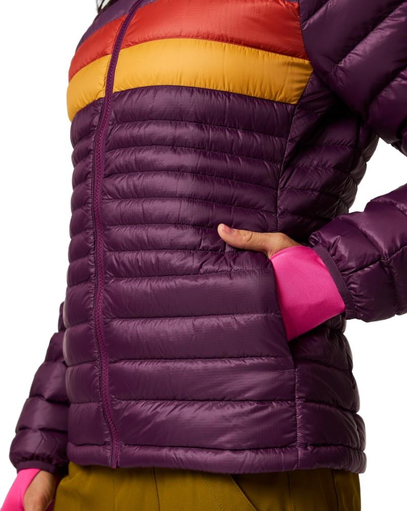 Fuego Down Hooded Jacket - Womens - acai stripes 1