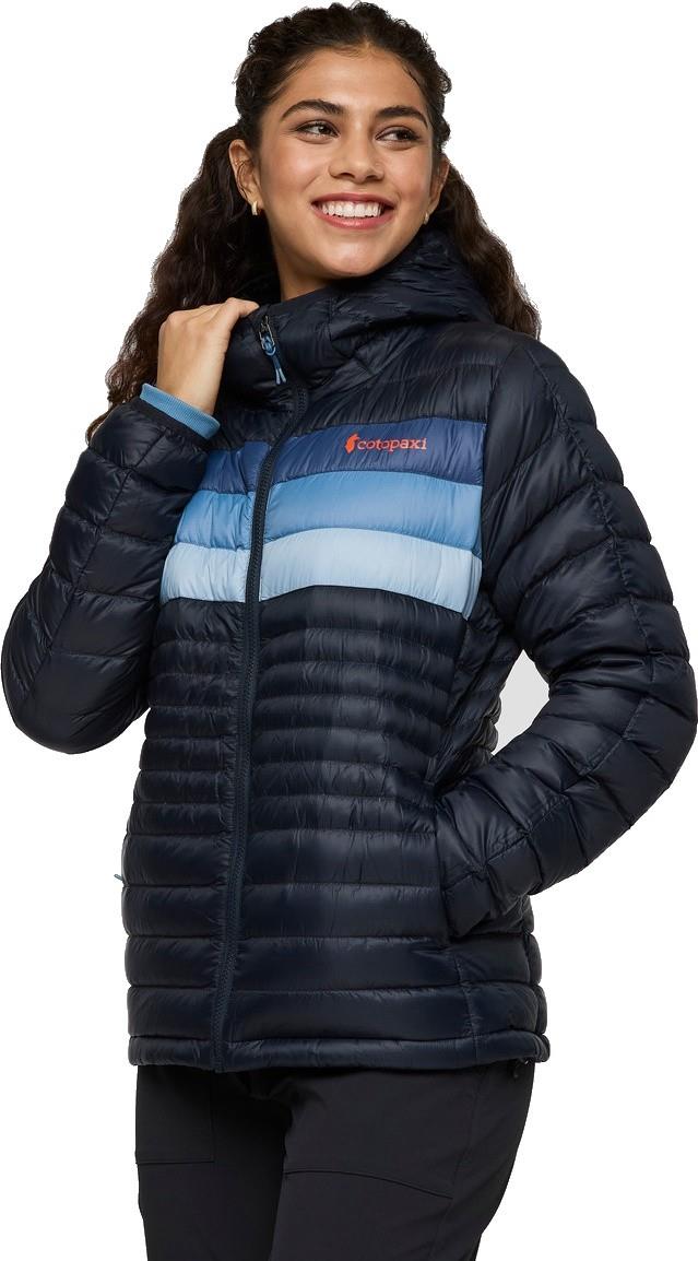 Fuego Down Hooded Jacket - Womens - carbon stripes 1