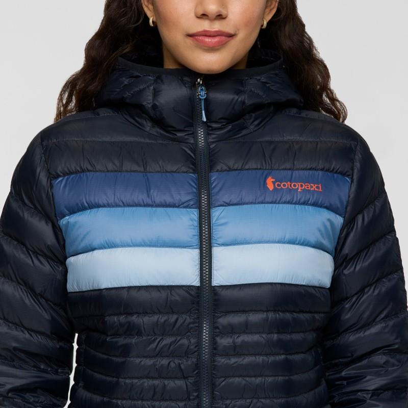 Fuego Down Hooded Jacket - Womens - carbon stripes 1