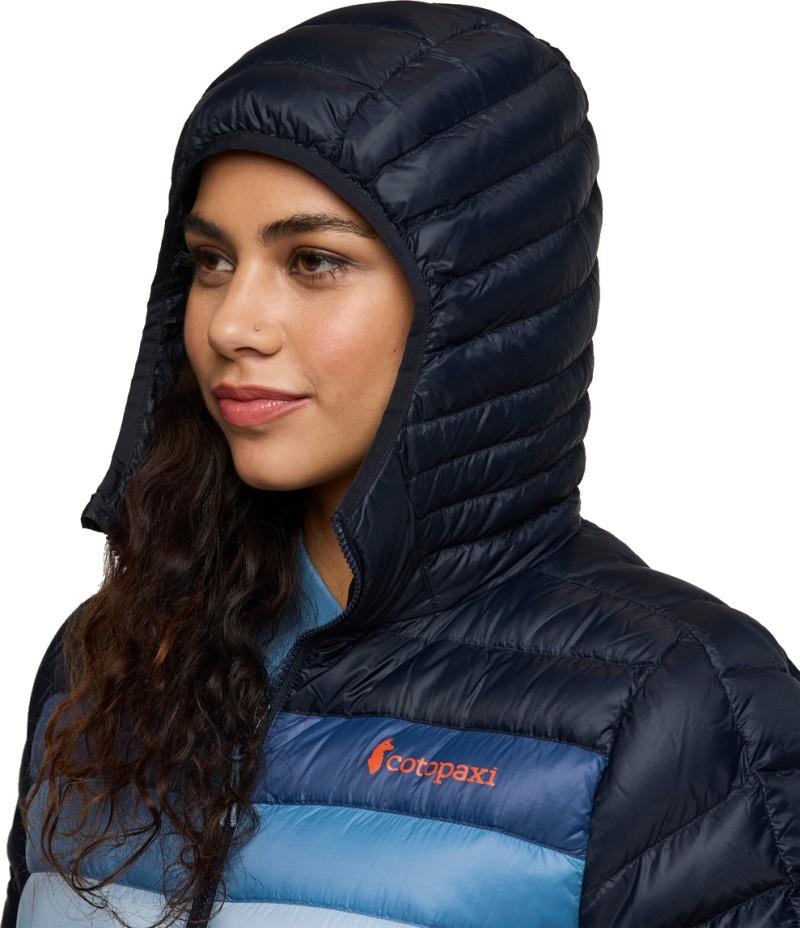 Fuego Down Hooded Jacket - Womens - carbon stripes 1