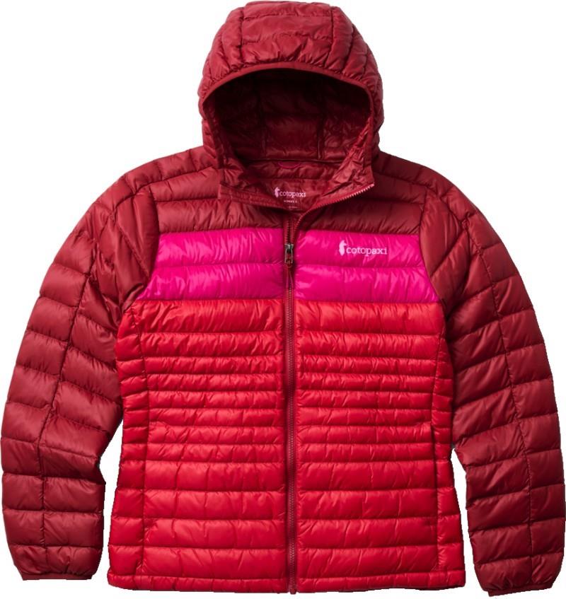 Fuego Down Hooded Jacket - Womens - crimson / spicy 1