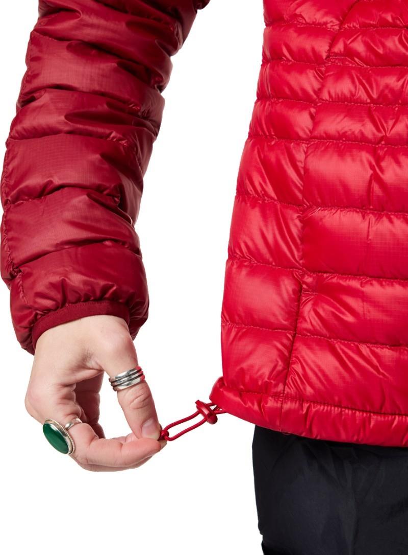 Fuego Down Hooded Jacket - Womens - crimson / spicy 1