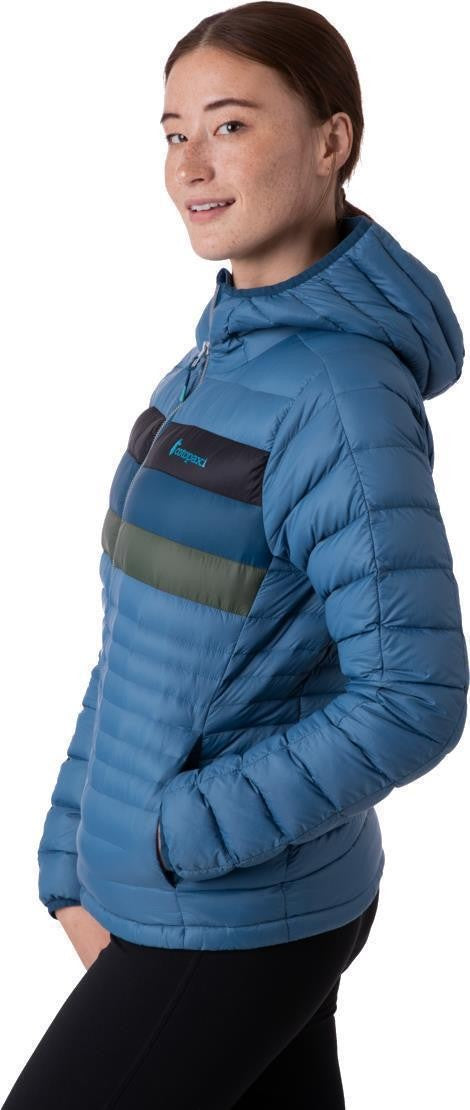 Fuego Down Hooded Jacket - Womens - denim stripes 1