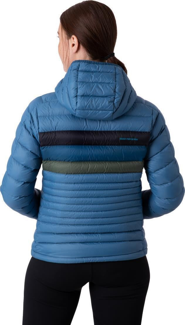 Fuego Down Hooded Jacket - Womens - denim stripes 1
