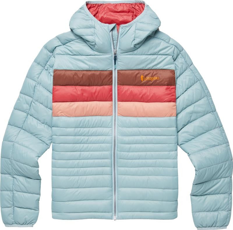 Fuego Down Hooded Jacket - Womens - sea spray stripes 1