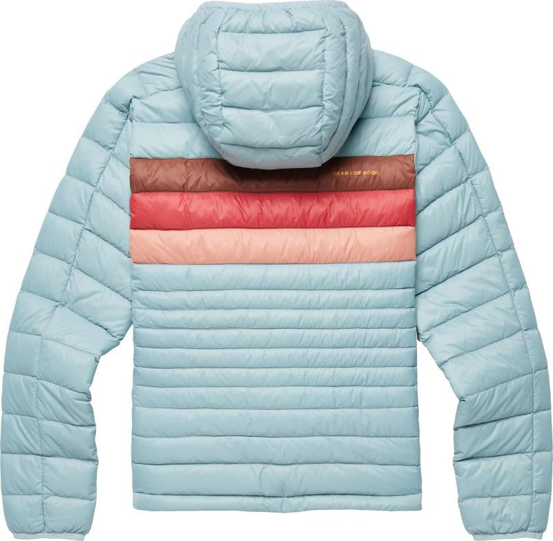 Fuego Down Hooded Jacket - Womens - sea spray stripes 1
