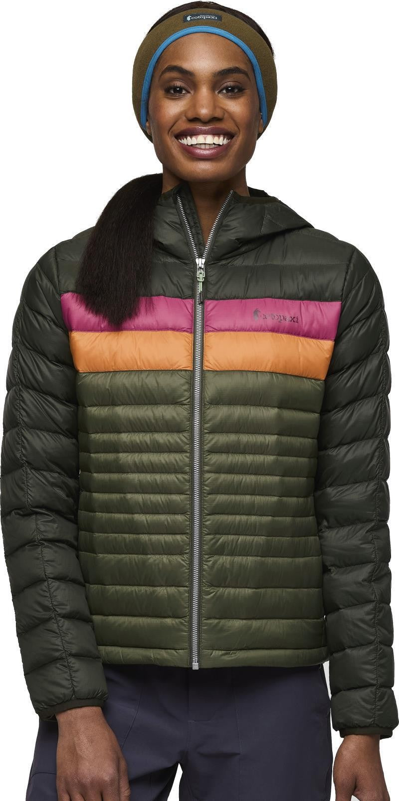 Fuego Down Hooded Jacket - Womens - woods / fatigue 1