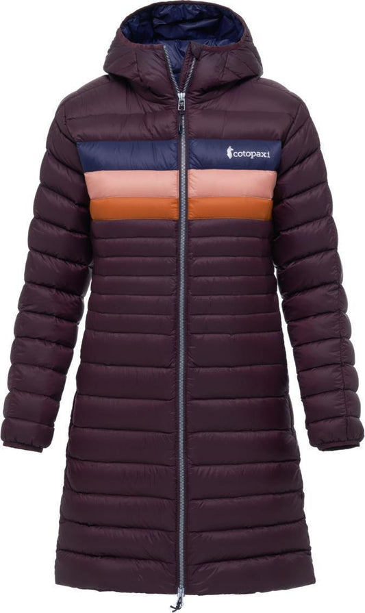 Fuego Down Hooded Parka - Womens - Black Iris Stripes 1