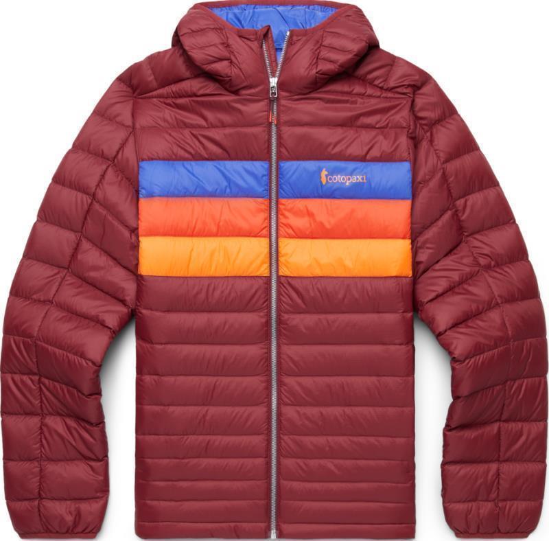 Fuego Down Jacket - Mens - Burgundy Stripes 1