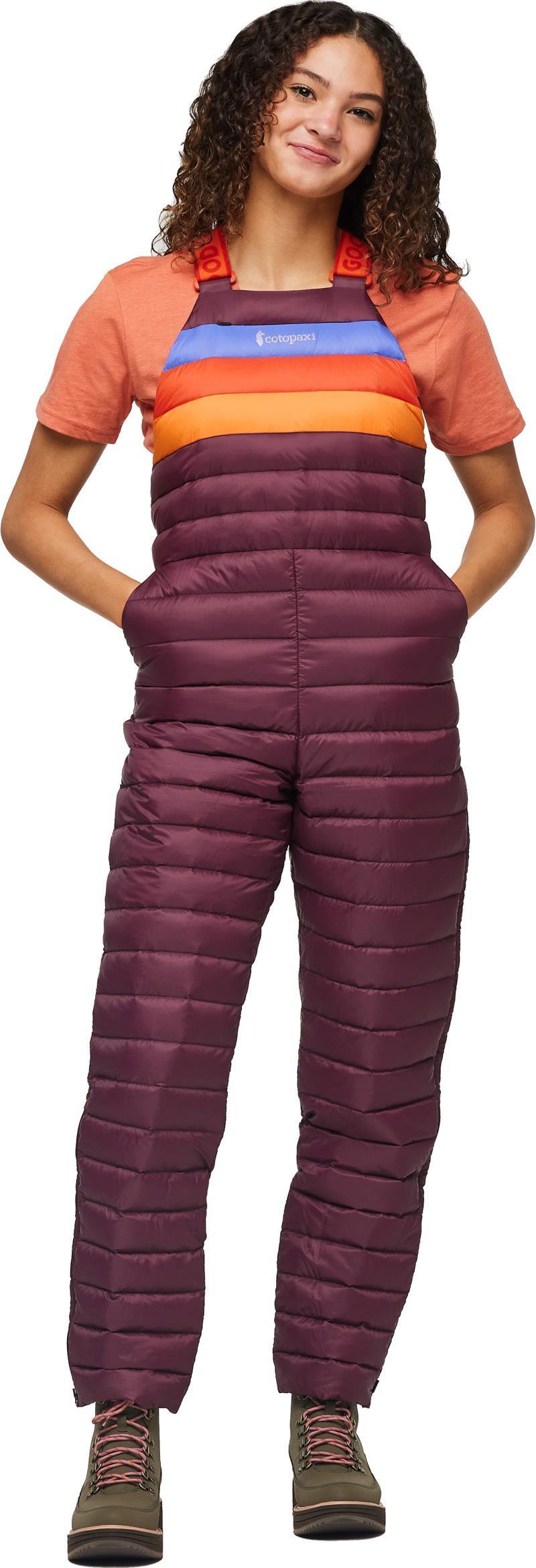 Fuego Down Overall - Womens - wine stripes 1