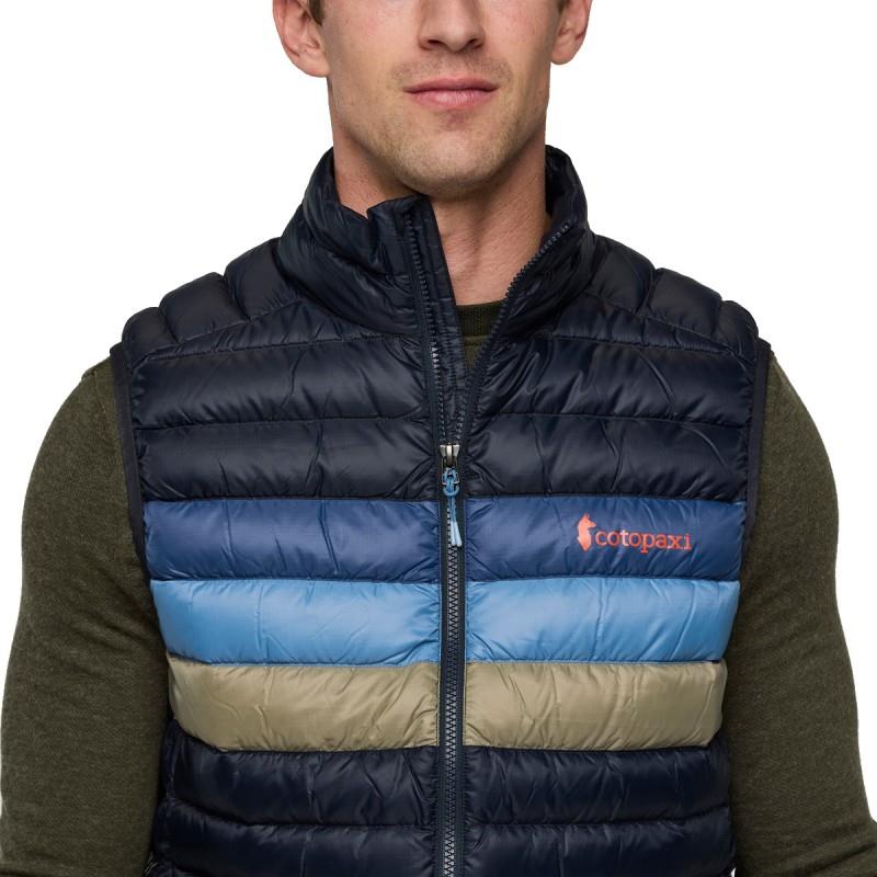 Fuego Down Vest - Mens - carbon stripes 1