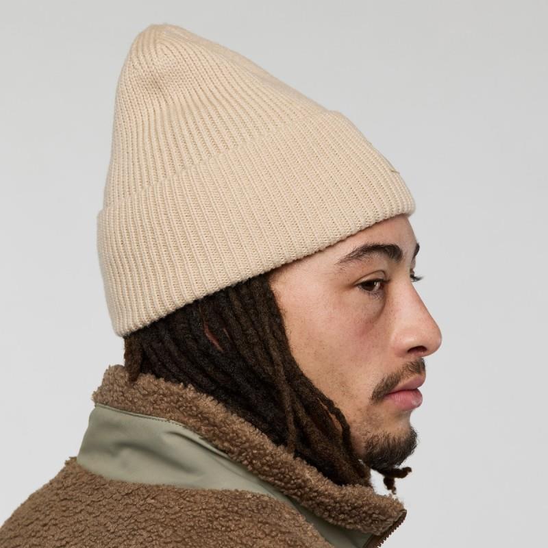 Knit Cuff Beanie - cream 1