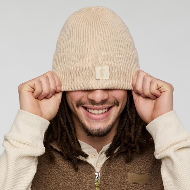Knit Cuff Beanie - cream 1