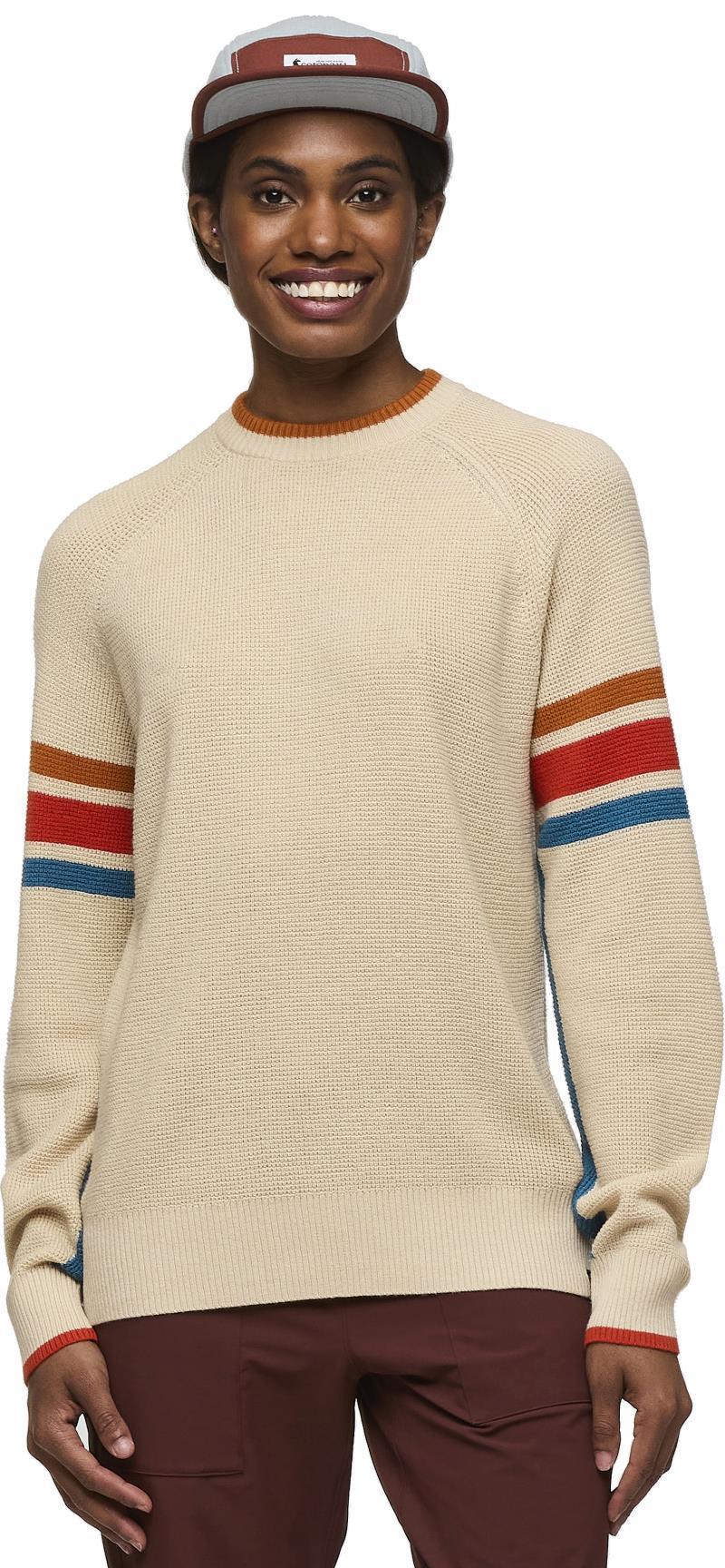 Libre Waffle Crew Sweater - Womens - Cream 3