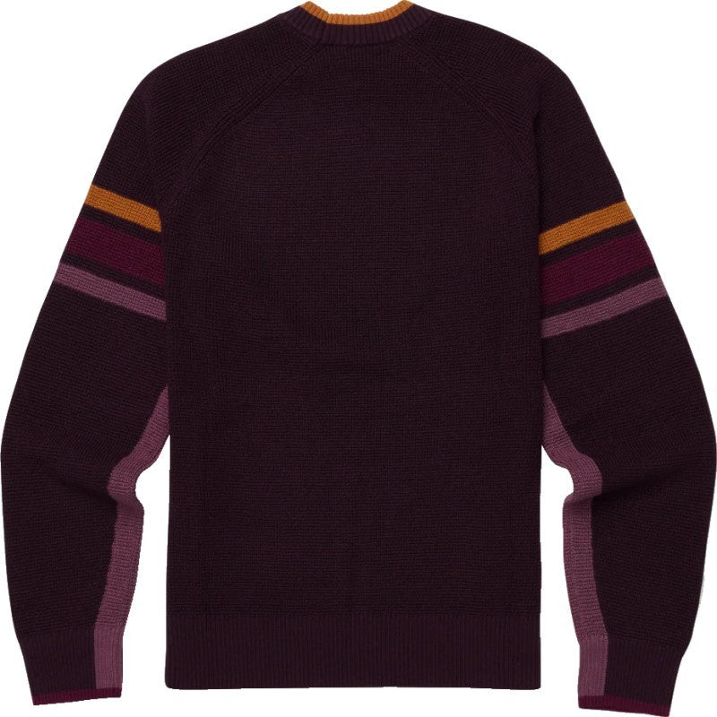 Libre Waffle Crew Sweater - Womens - blackberry 1