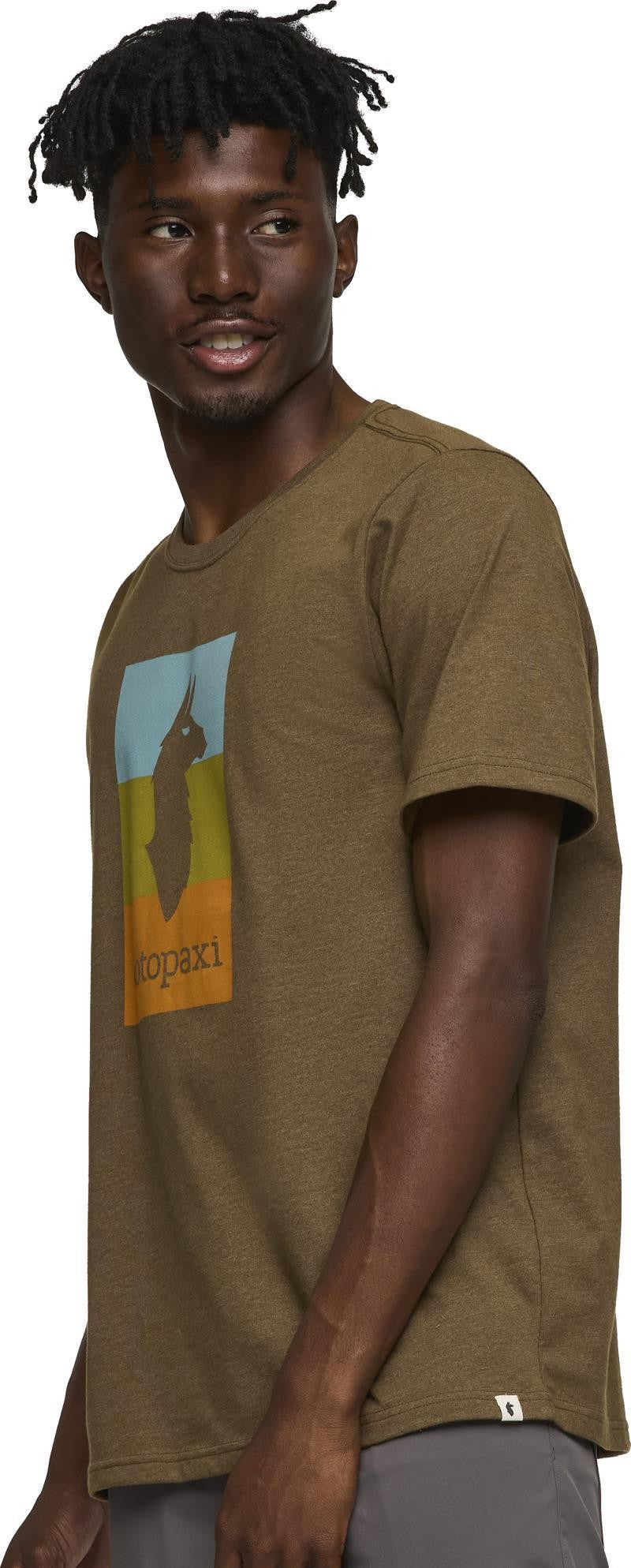 Llama Block T-Shirt - Mens - live oak 1
