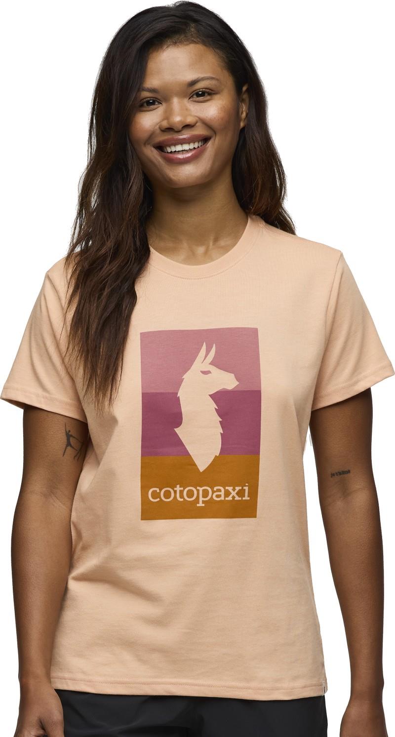 Llama Block T-Shirt - Womens - apricot 1