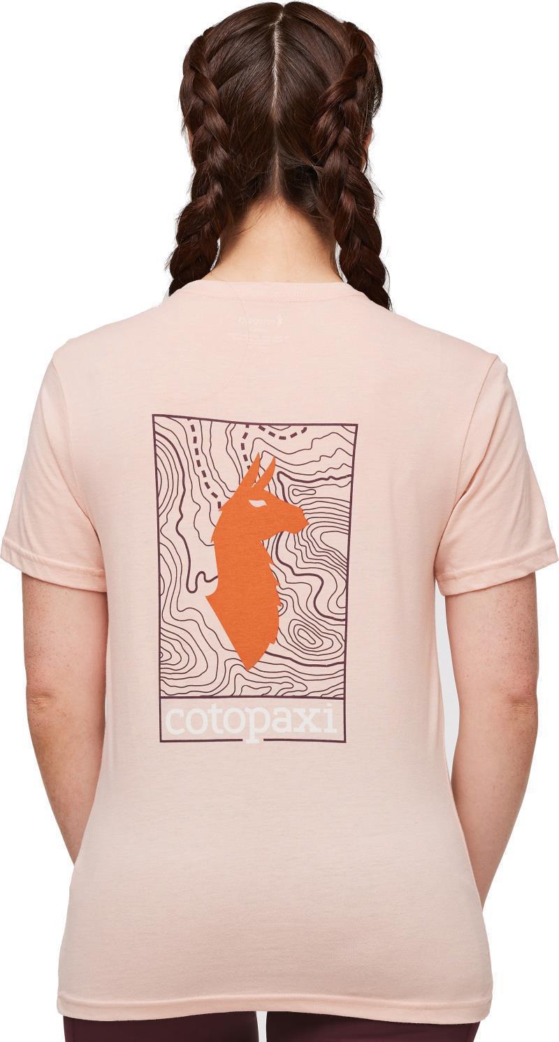 Llama Map Organic T-Shirt - Womens - Rosewood 4