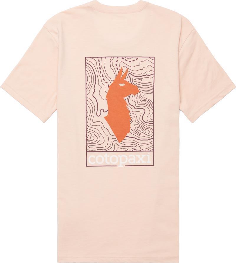 Llama Map Organic T-Shirt - Womens - Rosewood 2