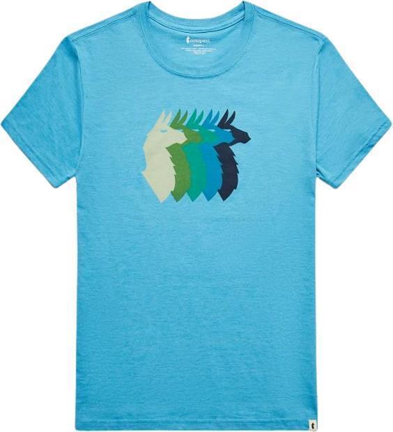 Llama Sequence Organic T-Shirt - Womens - Poolside 1