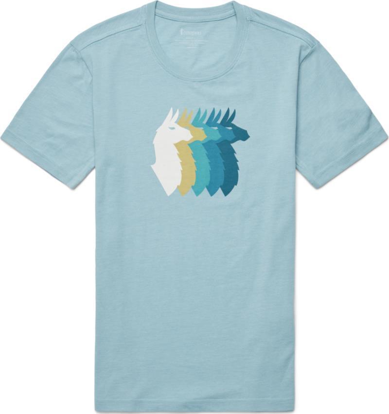Llama Sequence Organic T-Shirt - Womens - Sea Spray 1