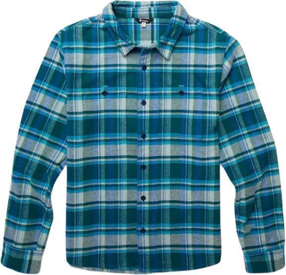 Mero Organic Flannel Shirt - Mens - Deep Ocean Plaid 1