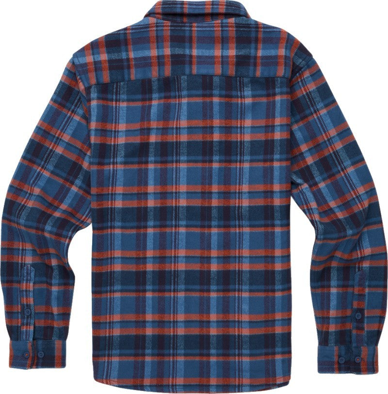 Mero Organic Flannel Shirt - Mens - deep sea / fjord plaid 1
