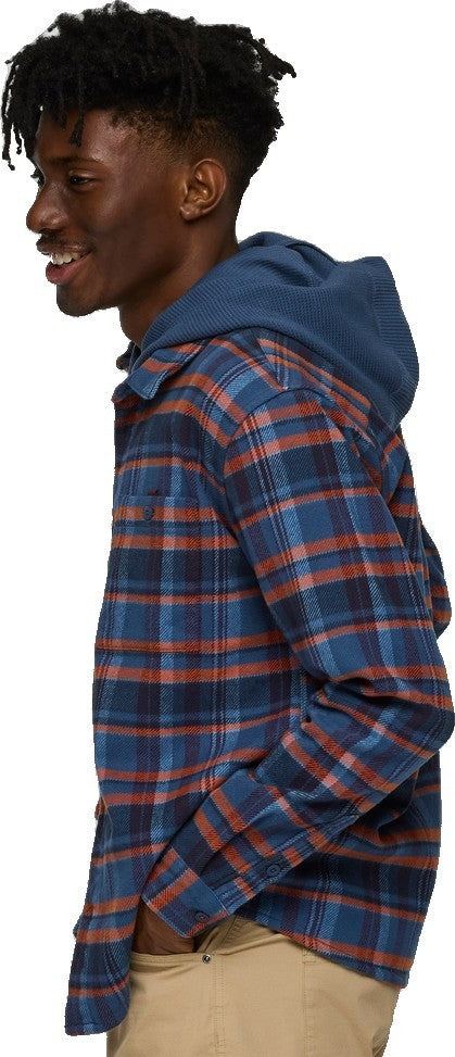 Mero Organic Flannel Shirt - Mens - deep sea / fjord plaid 1