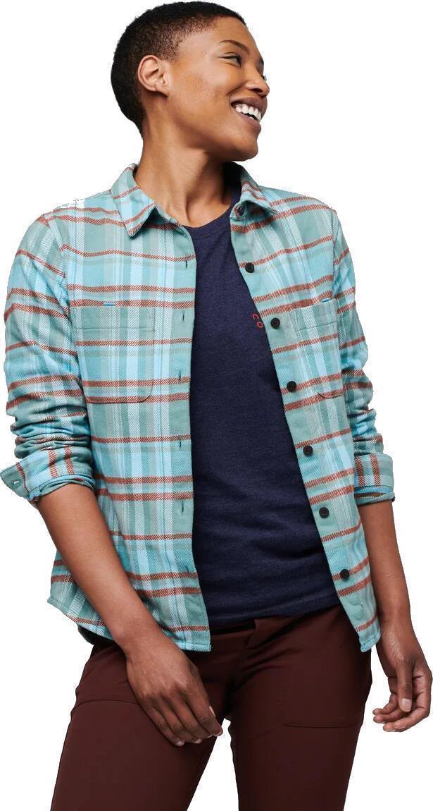 Mero Organic Flannel Shirt - Womens - Bluegrass Plaid 1