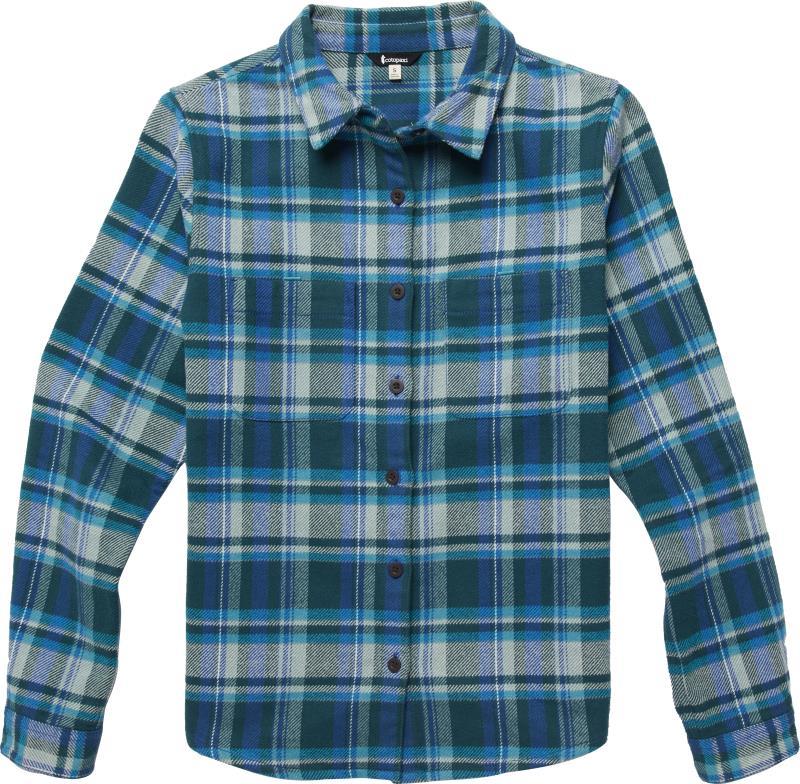 Mero Organic Flannel Shirt - Womens - Deep Ocean Plaid 1
