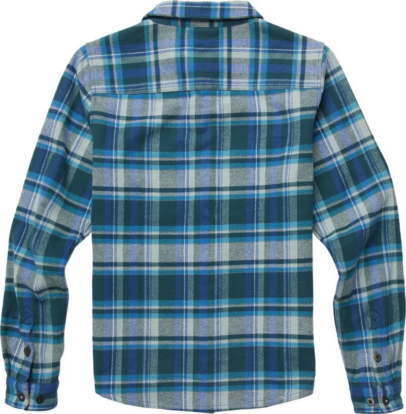Mero Organic Flannel Shirt - Womens - Deep Ocean Plaid 2