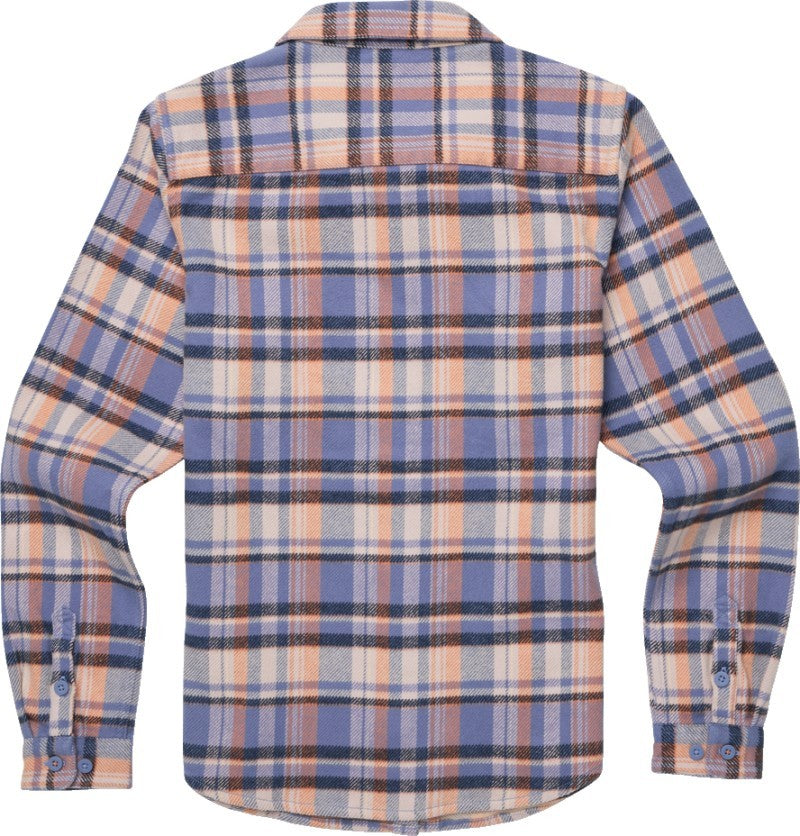 Mero Organic Flannel Shirt - Womens - blue smoke / quartz plaid 1