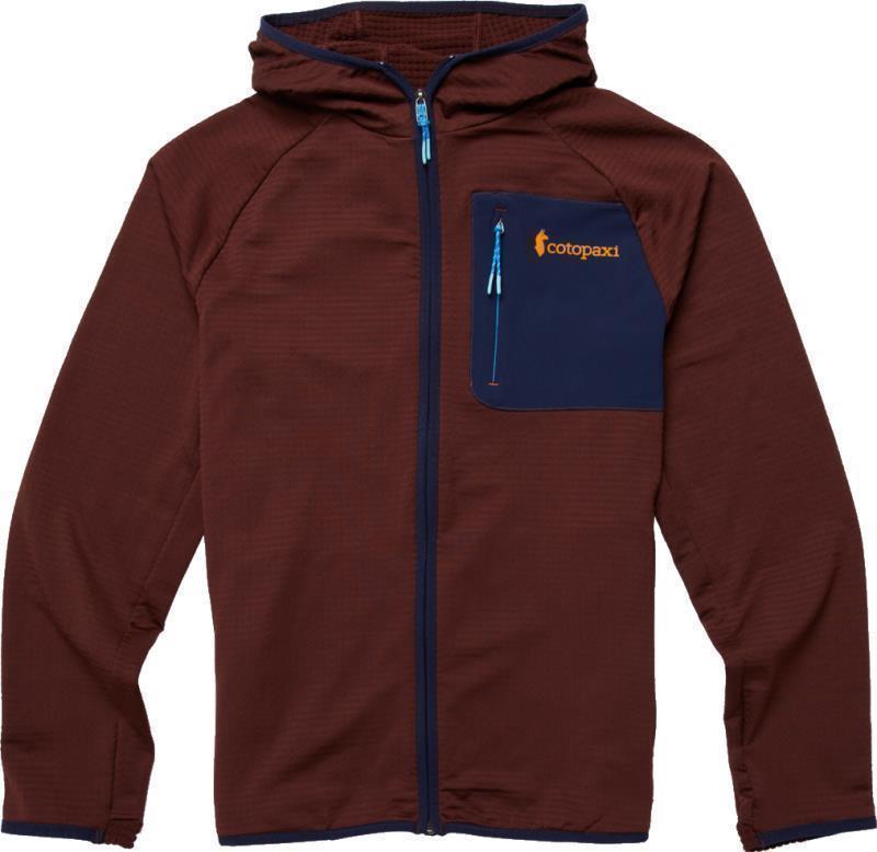 Otero Fleece Full-Zip Hooded Jacket - Mens - chestnut 1
