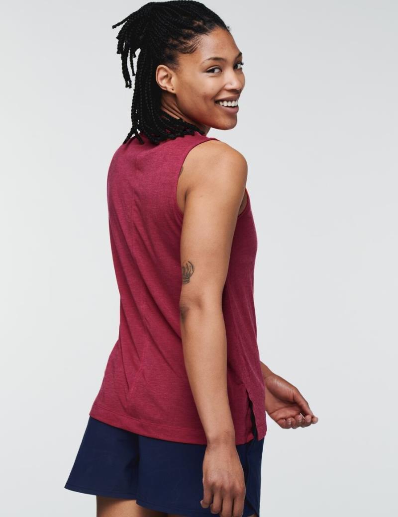 Paseo Travel Tank - Womens - Raspberry 2