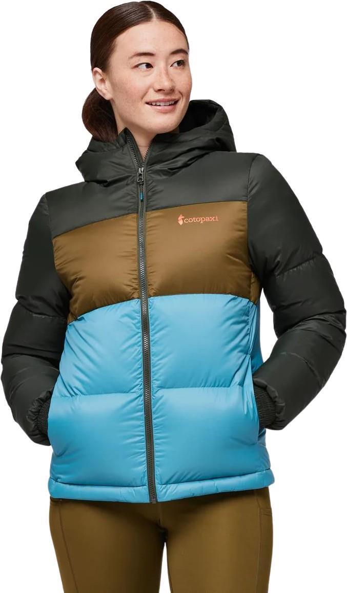 Solazo Hooded Down Jacket - Womens - woods / drizzle 1