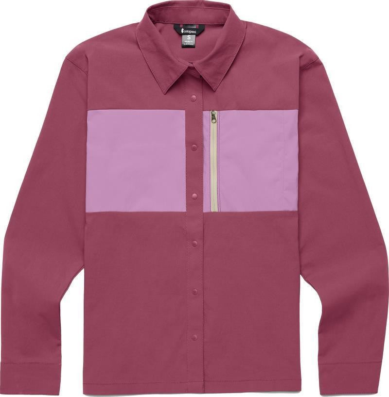 Sumaco LS Shirt - Womens - sangria and orchid bloom 1