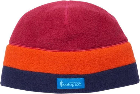 Teca Fleece Beanie - Raspberry Stripes 1
