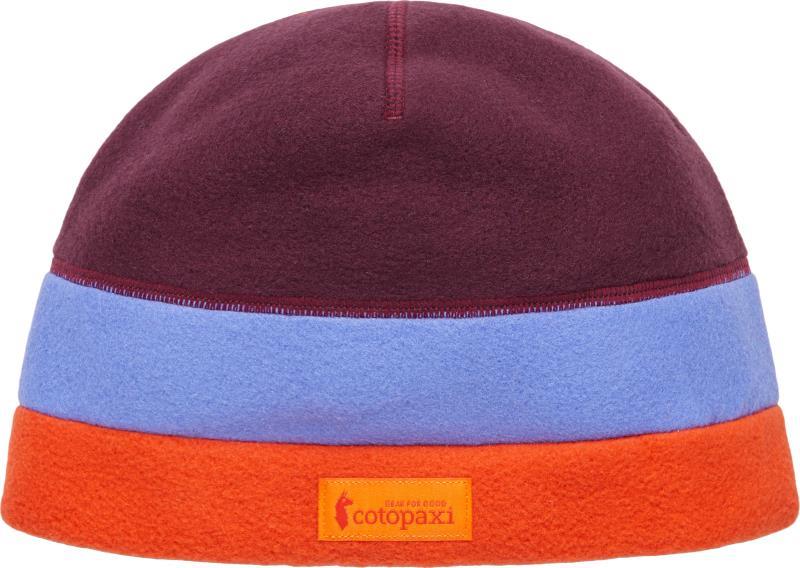 Teca Fleece Beanie - Wine Stripes 2